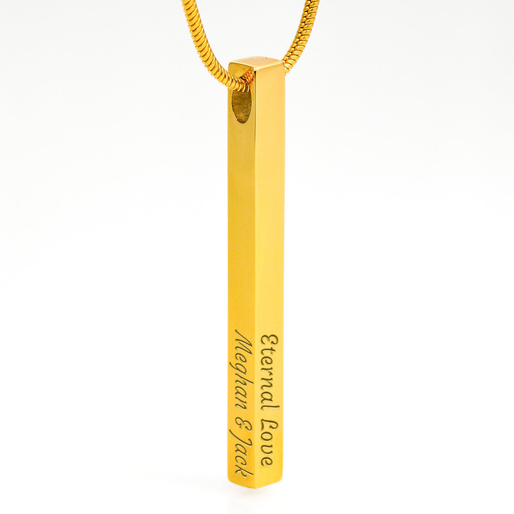 Baby Birthday 4 Sided Stick Necklace