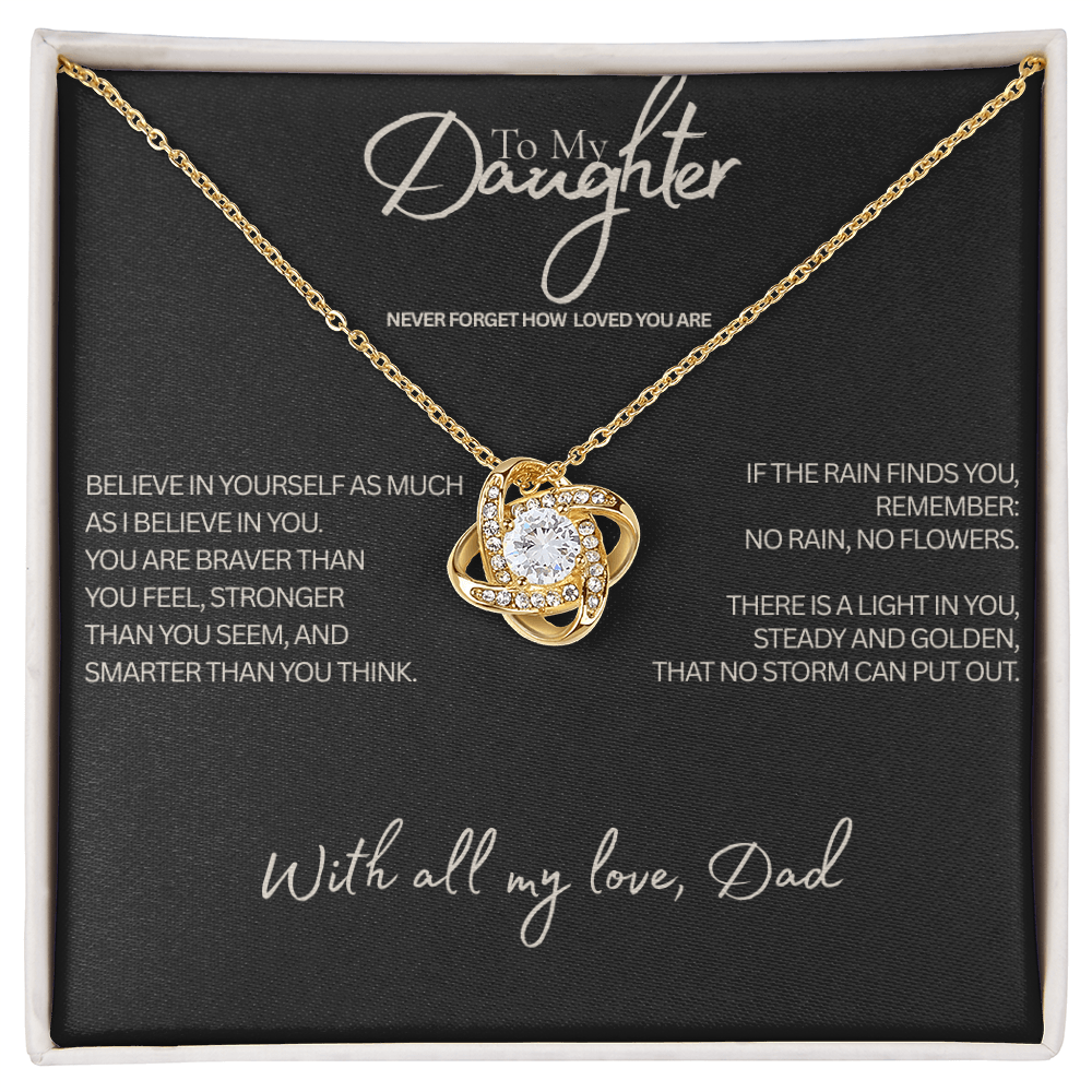 Evermore LoveKnot Necklace - To My Daughter With All My Love