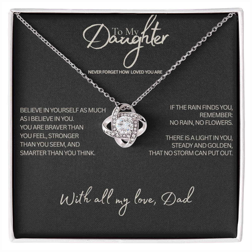 Evermore LoveKnot Necklace - To My Daughter With All My Love