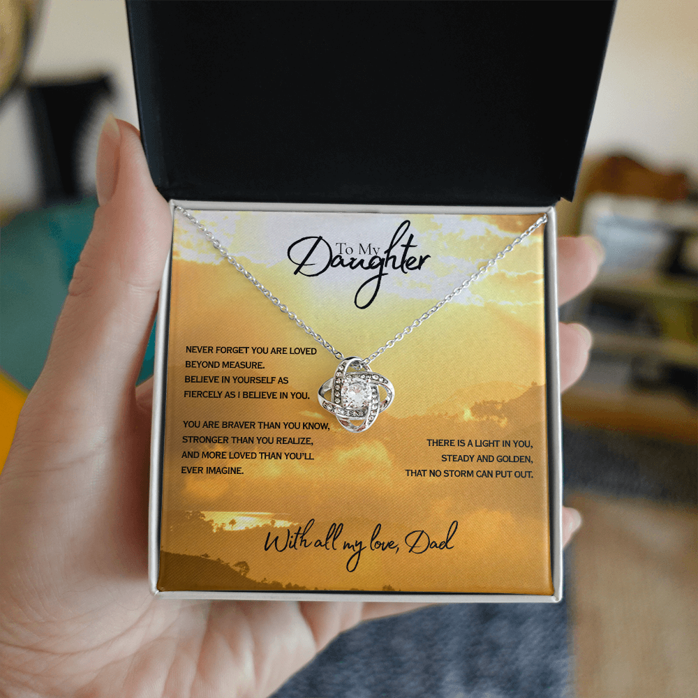 Golden Light -  Everword LoveKnot Necklace