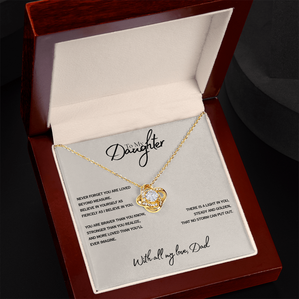 Never Forget - Everword Love Knot Necklace