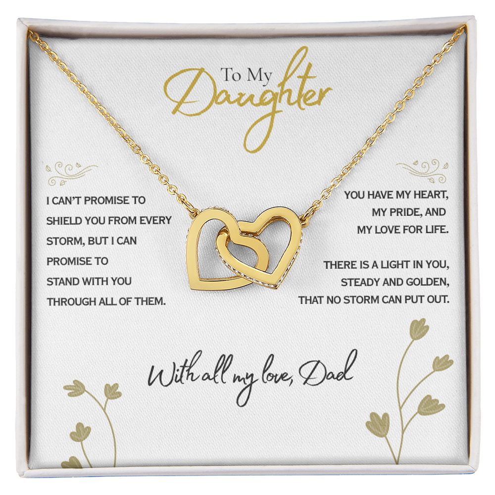 To My Daughter - Hearts Necklace Gift Set