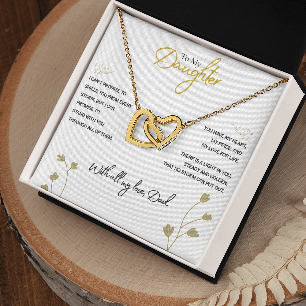 To My Daughter - Hearts Necklace Gift Set