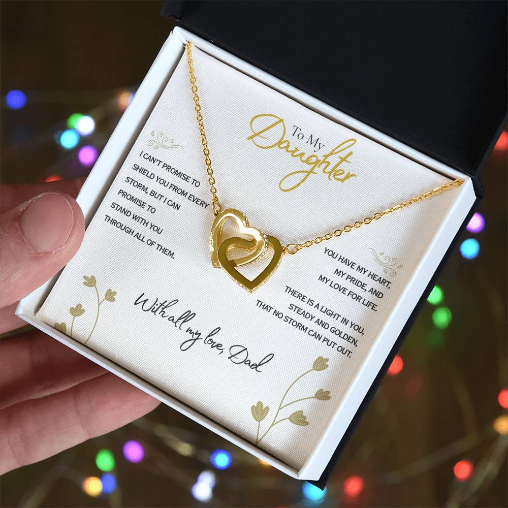 To My Daughter - Hearts Necklace Gift Set