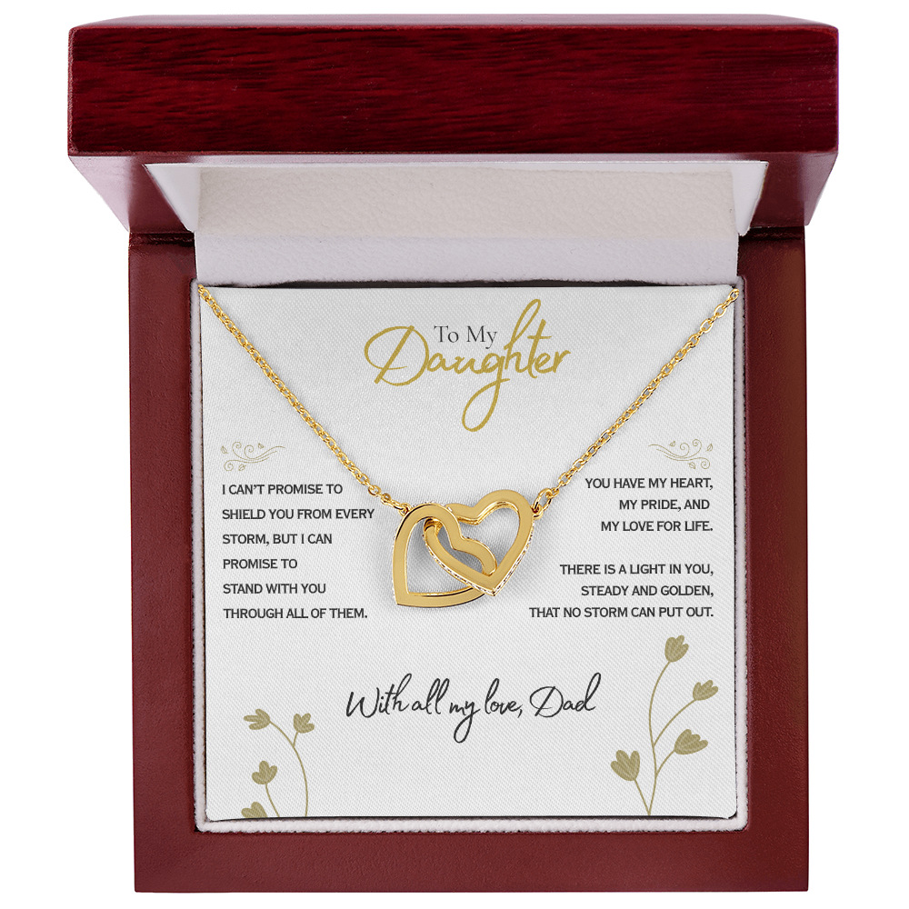 To My Daughter - Hearts Necklace Gift Set