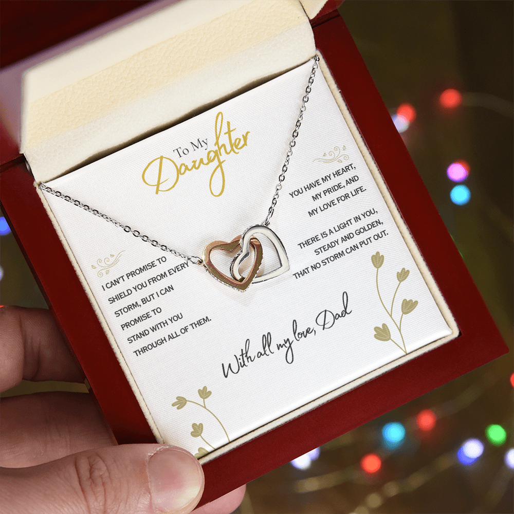 To My Daughter - Hearts Necklace Gift Set