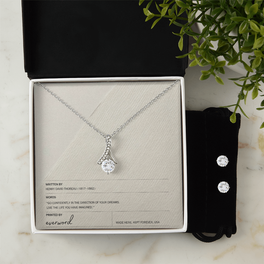 Go confidently in the direction of your dreams. - Necklace Gift Set