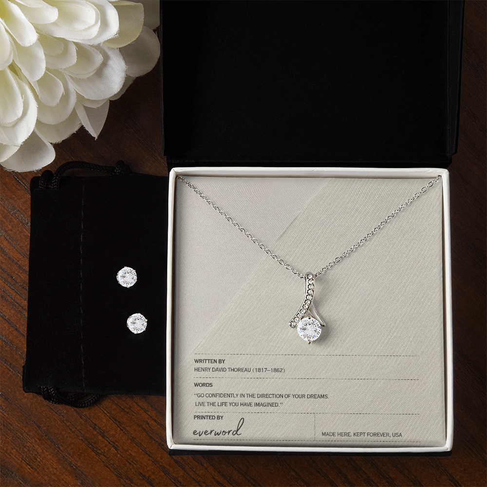 Go confidently in the direction of your dreams. - Necklace Gift Set