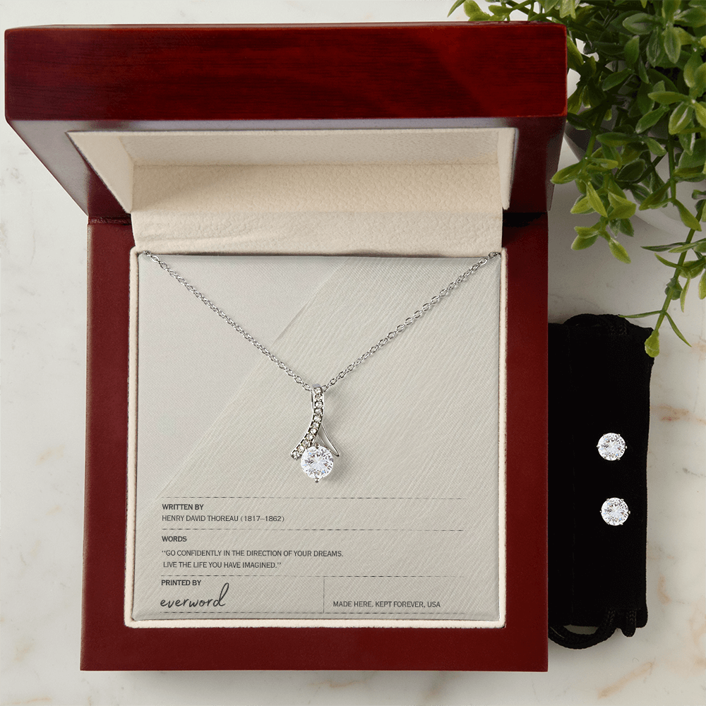 Go confidently in the direction of your dreams. - Necklace Gift Set