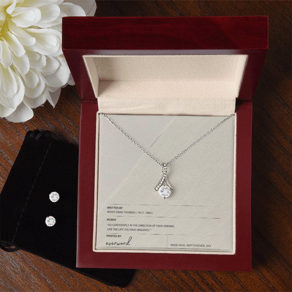Go confidently in the direction of your dreams. - Necklace Gift Set