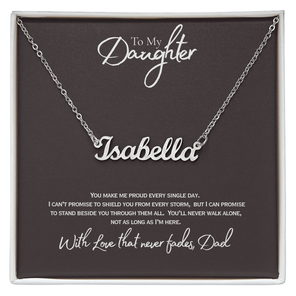 Custom Name Necklace - To My Daughter