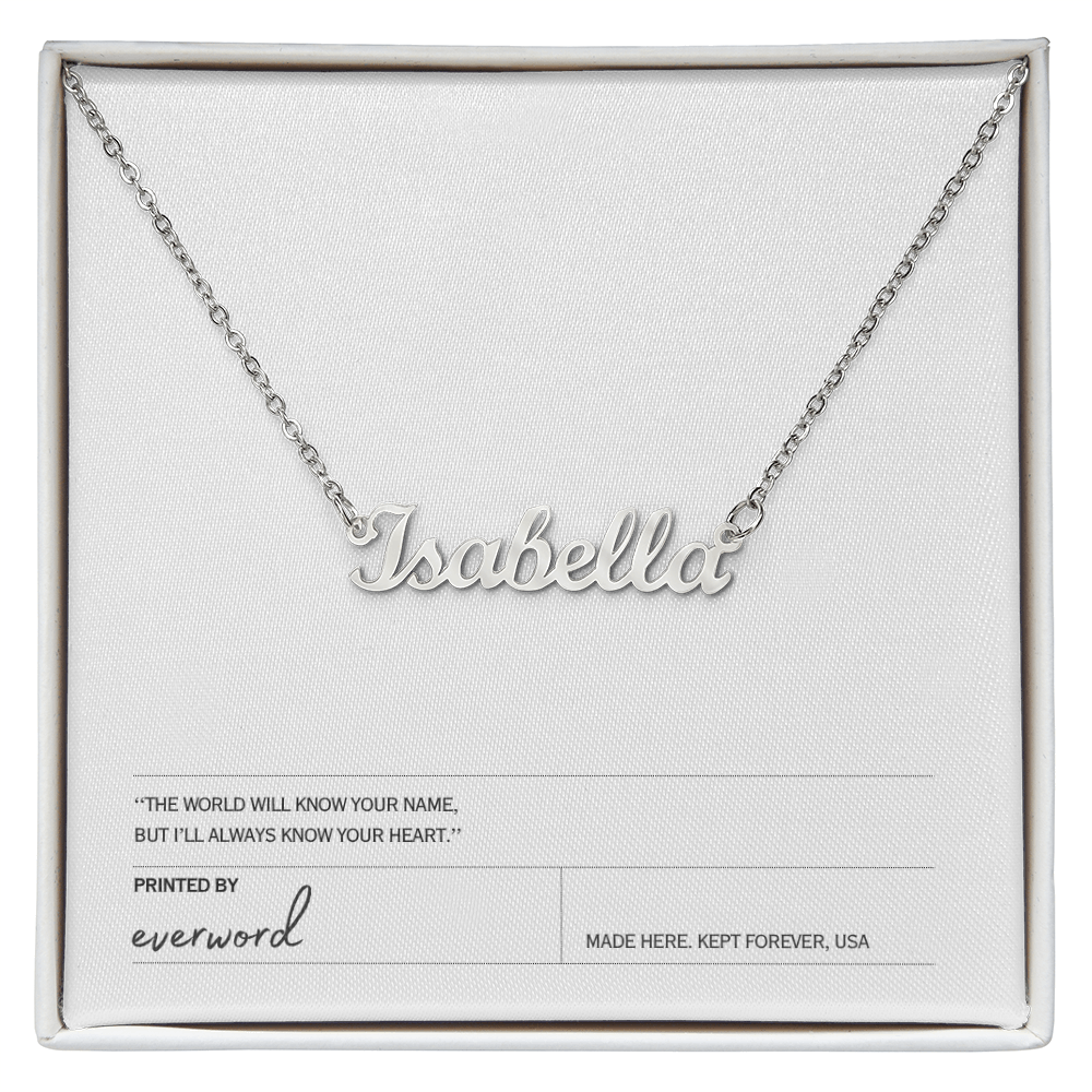 Custom name necklace - I'll always know your heart