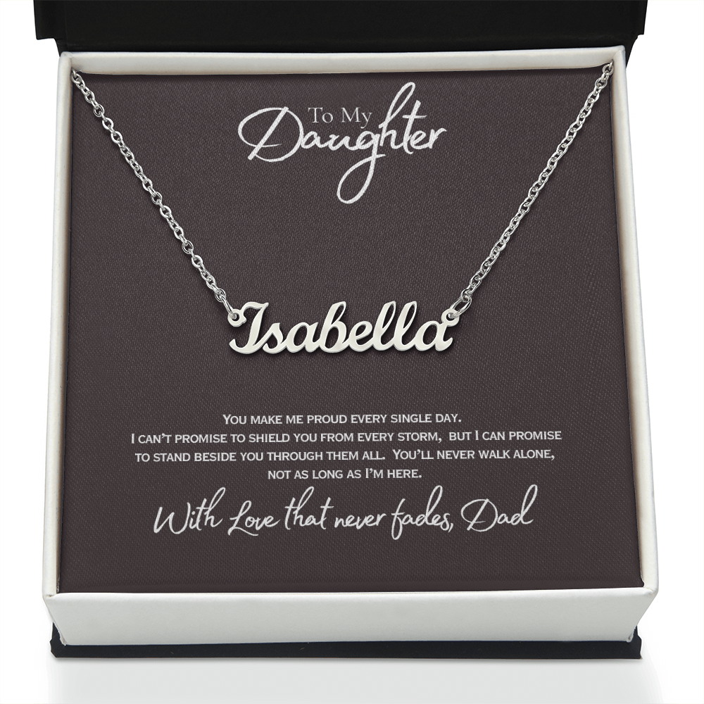 Custom Name Necklace - To My Daughter