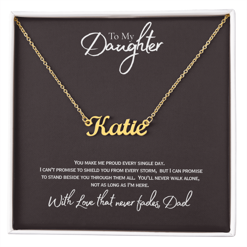 Custom Name Necklace - To My Daughter
