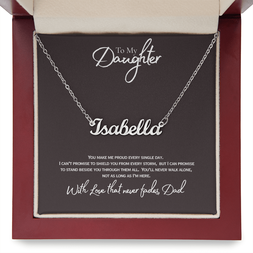 Custom Name Necklace - To My Daughter