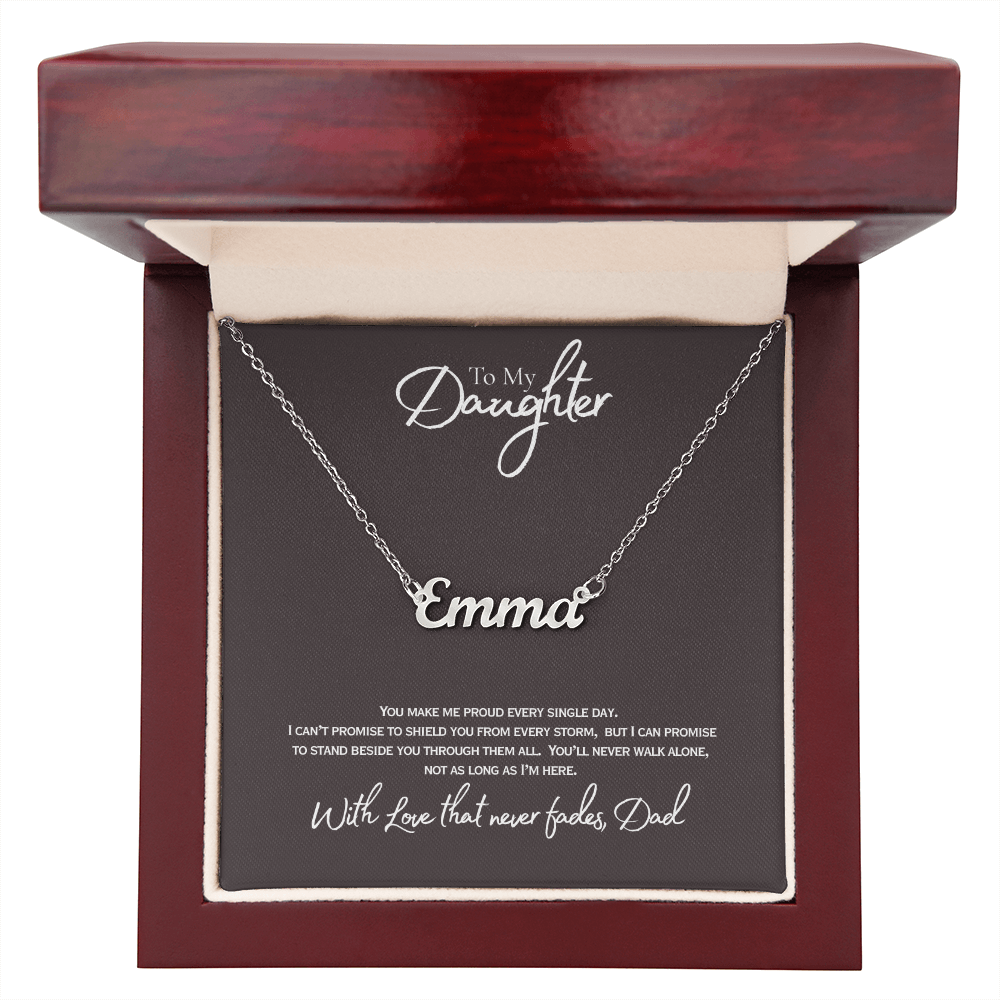 Custom Name Necklace - To My Daughter