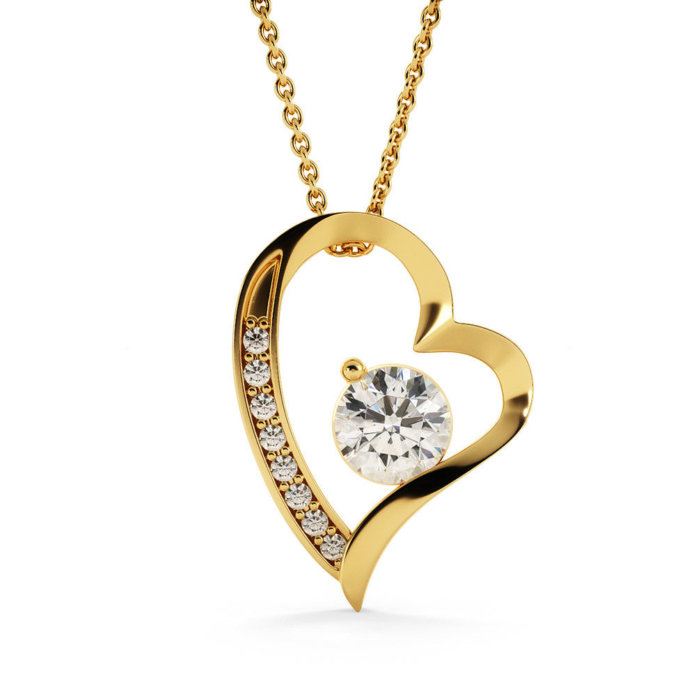 To My Daughter, Love Mom Heart Necklace