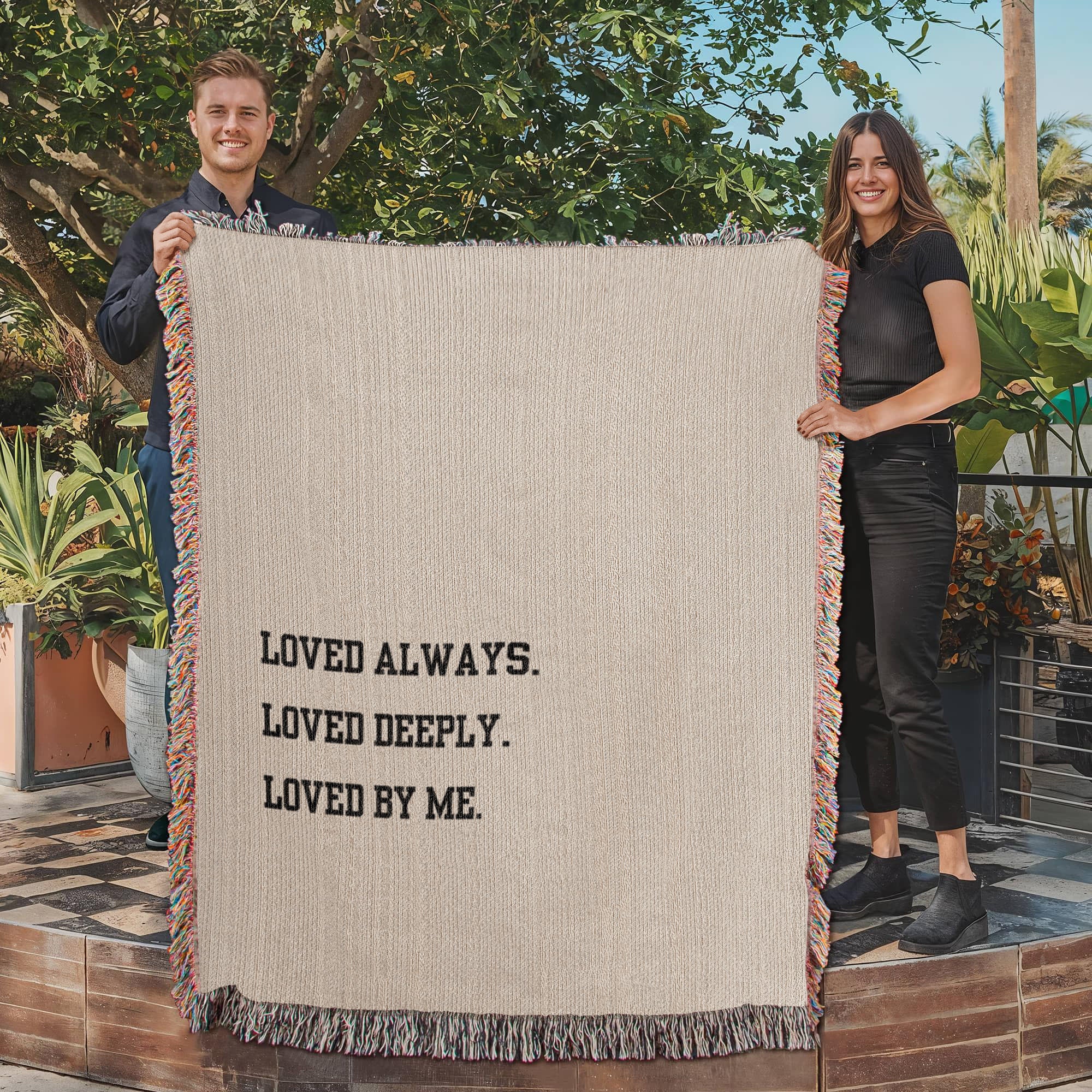 Loved Deeply Heirloom Woven Blanket